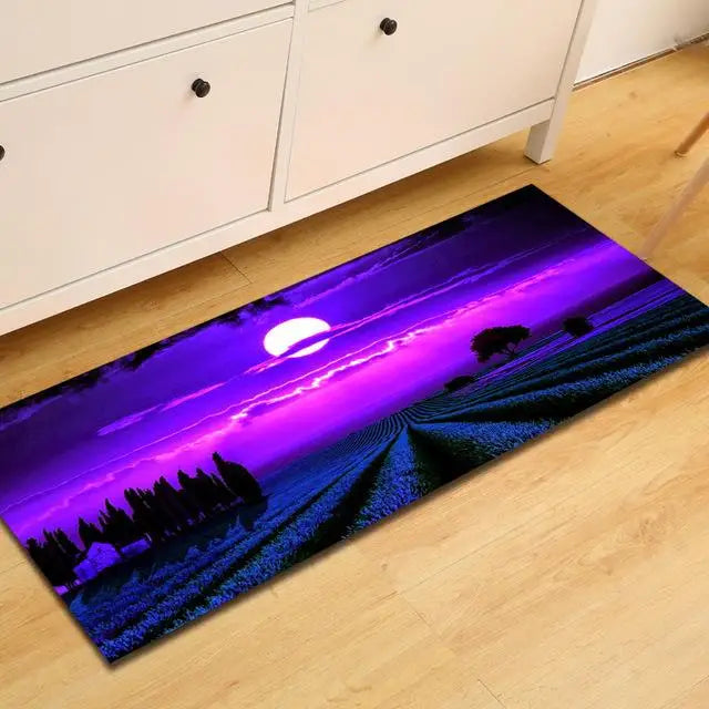 Tapis de cuisine lavande