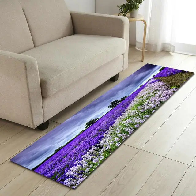 Tapis de cuisine lavande