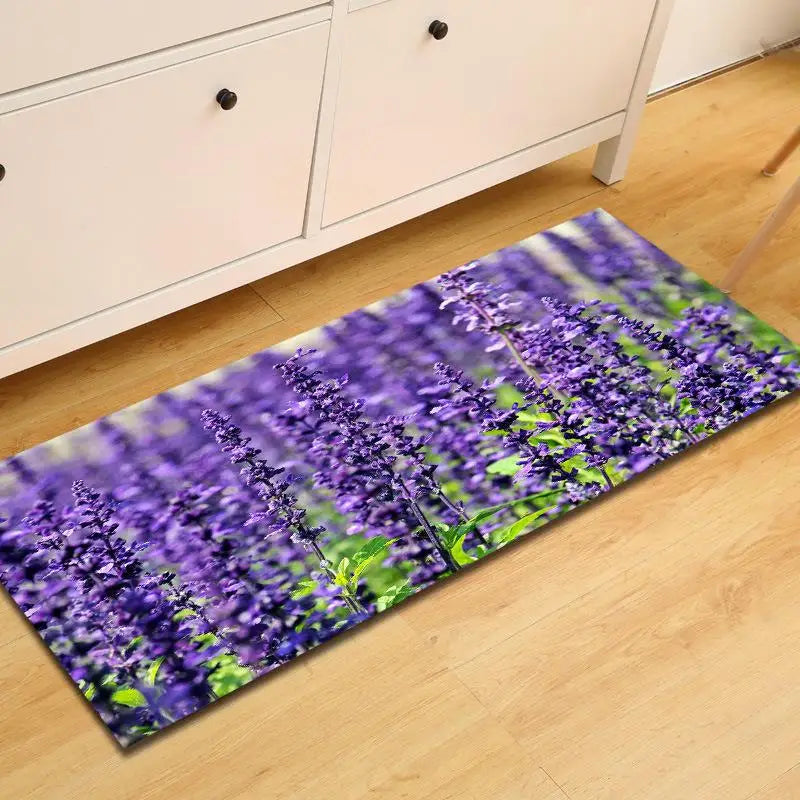 Tapis de cuisine lavande