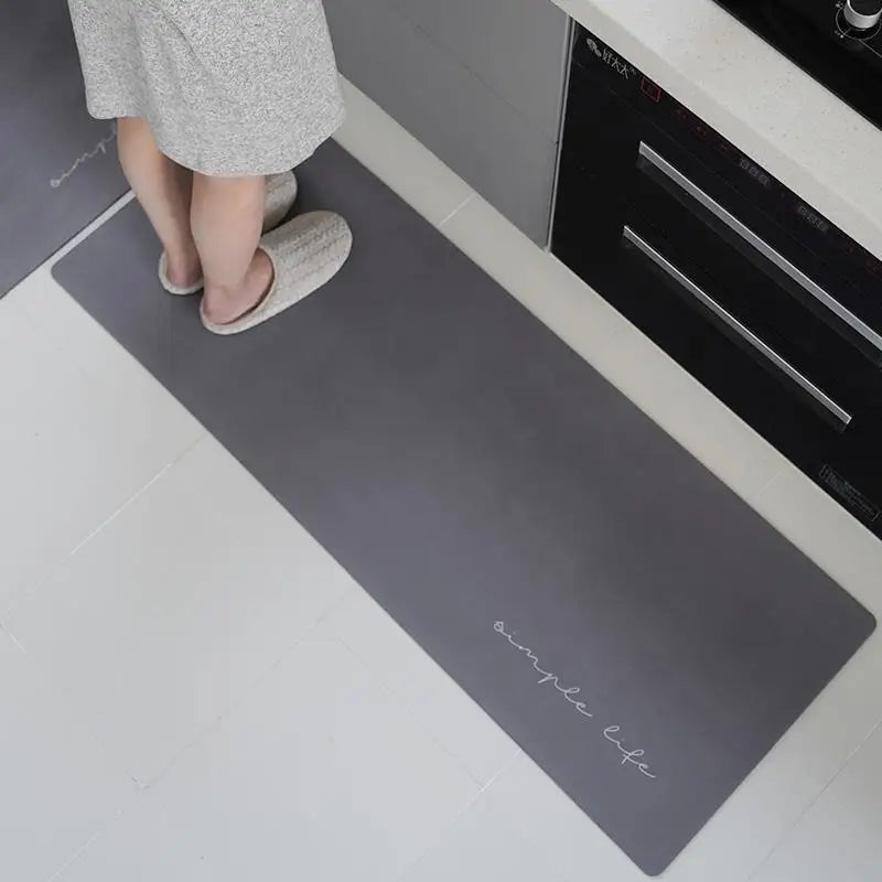 tapis de cuisine gris design