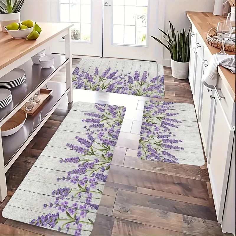 tapis de cuisine violet