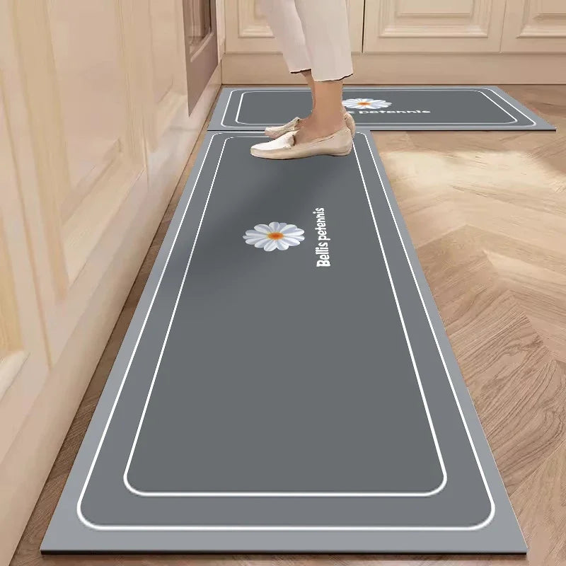 Tapis de cuisine gris