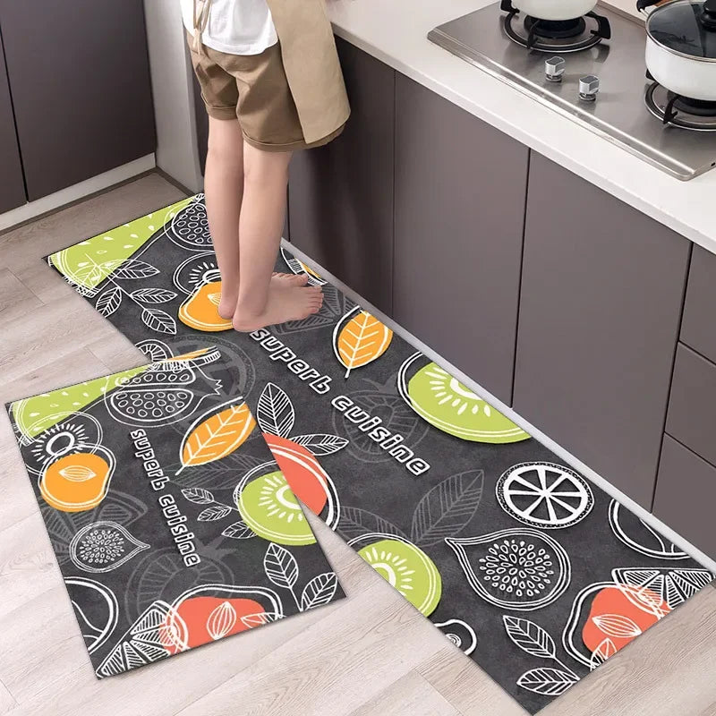 lot de 2 tapis de cuisine vinyle