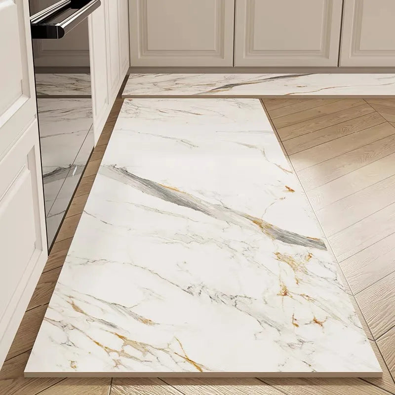 tapis de cuisine blanc