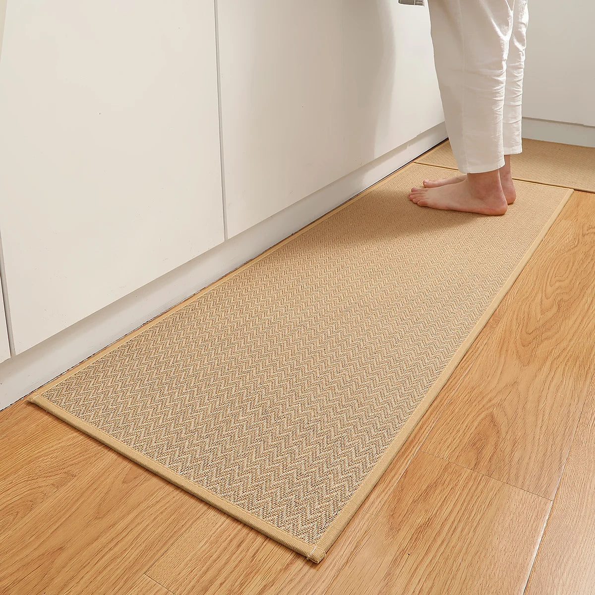 Tapis de cuisine en jute