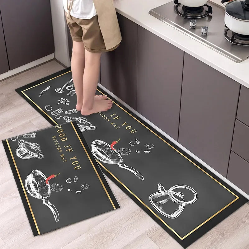lot de 2 tapis de cuisine vinyle