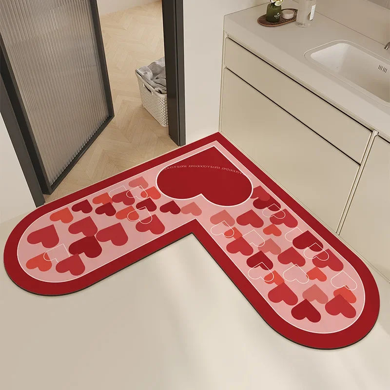 Tapis de cuisine rouge design