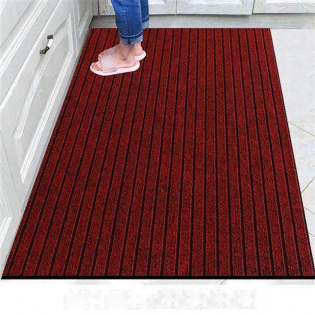 Grand tapis de cuisine rouge