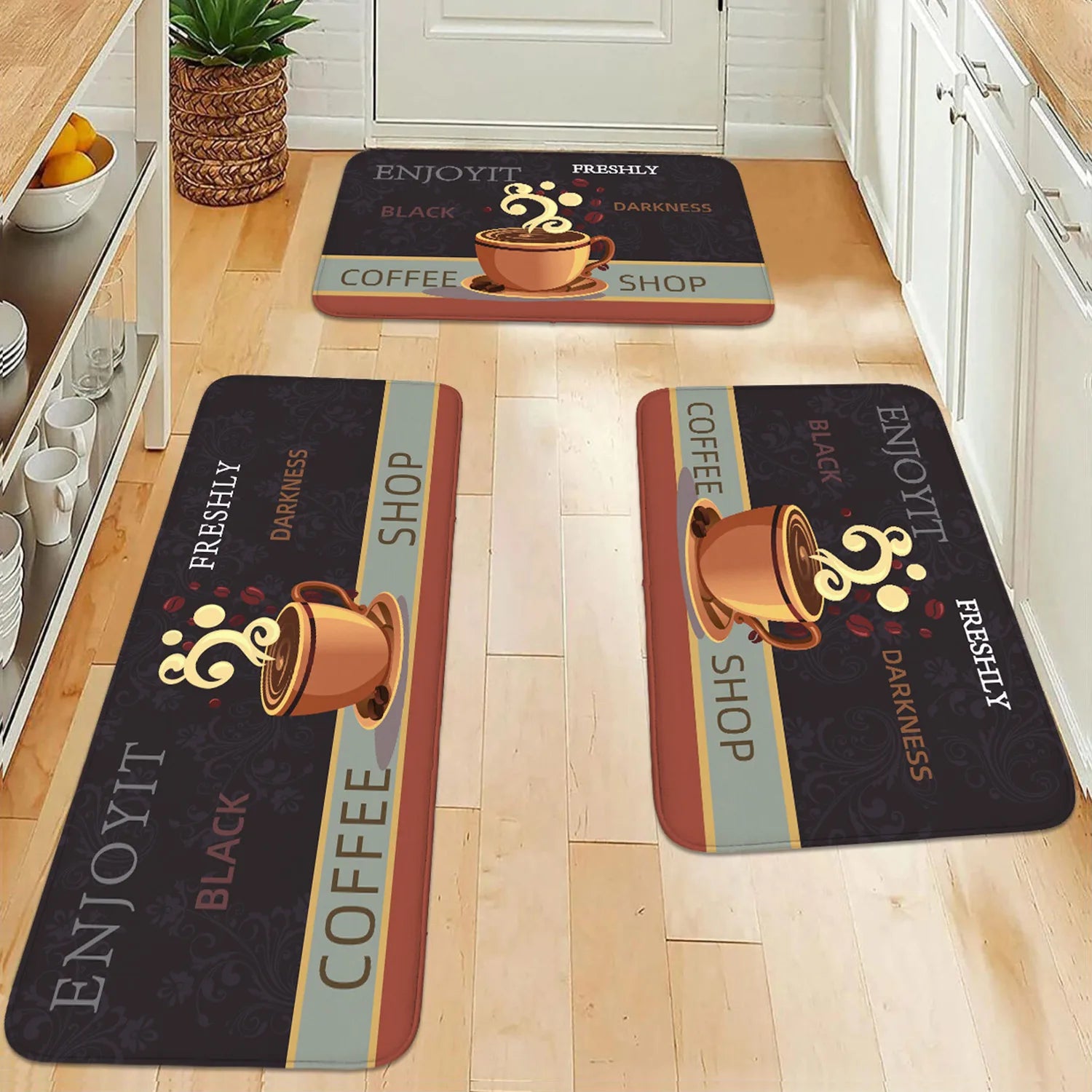 tapis de cuisine espresso