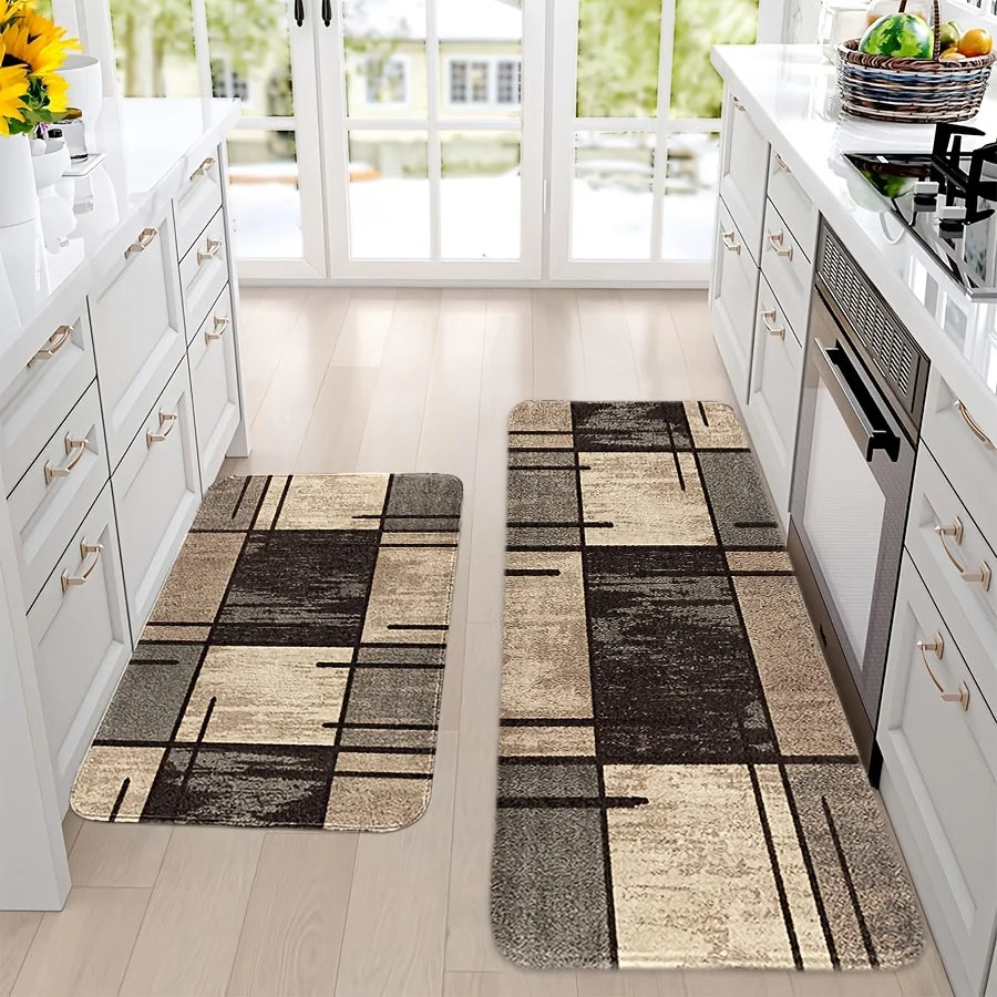 long tapis de cuisine chocolat