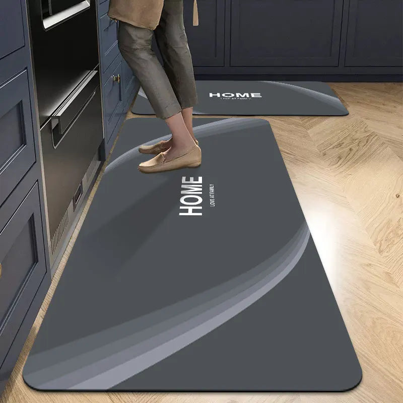 Tapis de cuisine gris
