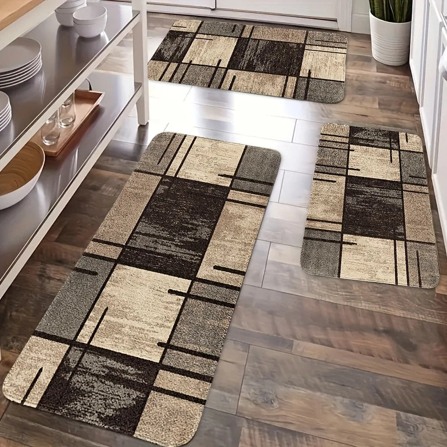 long tapis de cuisine chocolat