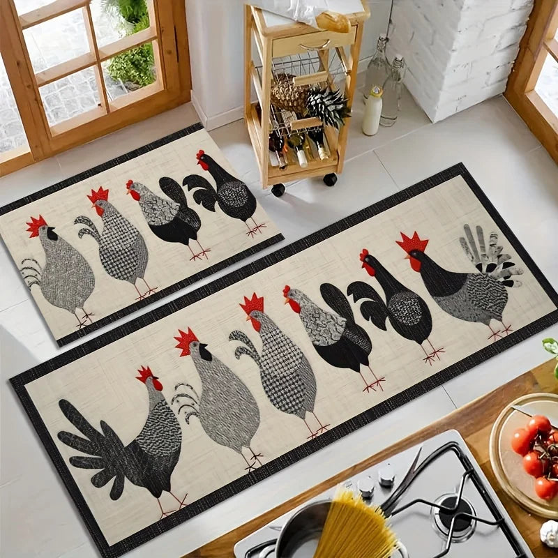 tapis de cuisine poule