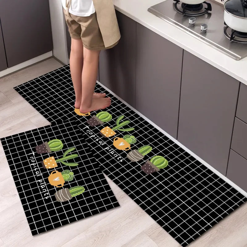lot de 2 tapis de cuisine vinyle
