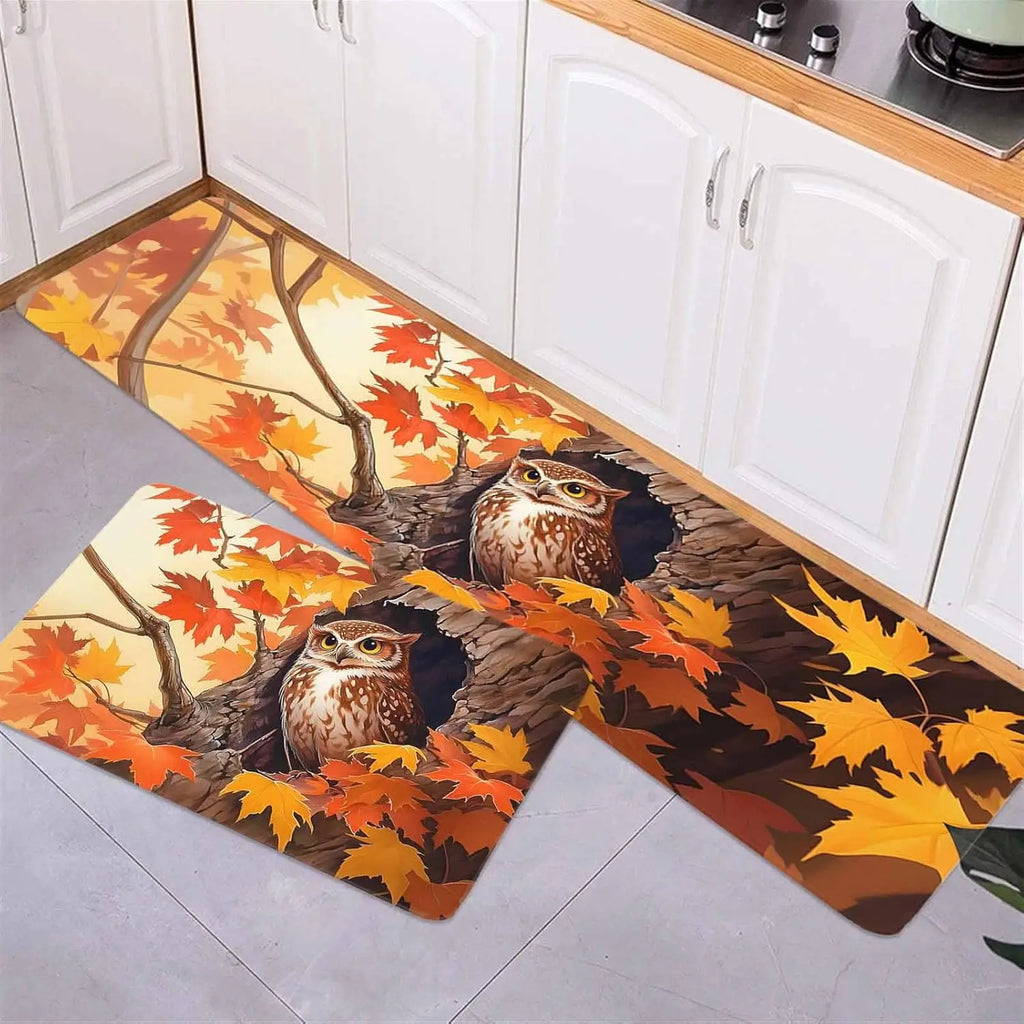 tapis de cuisine chouette