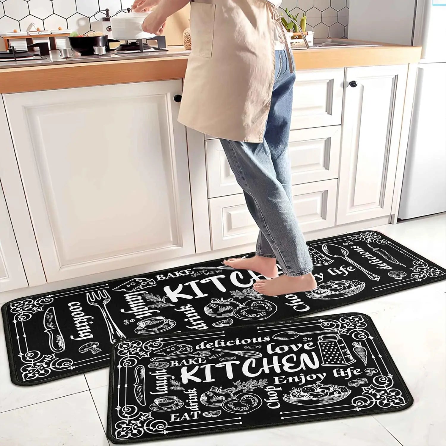 Tapis de cuisine bistrot