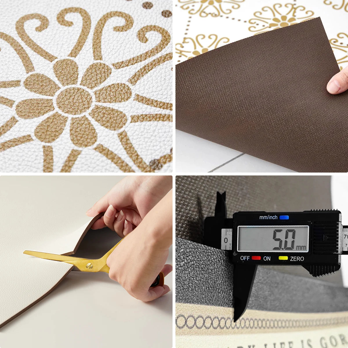 Tapis carreaux de ciment cuisine beige