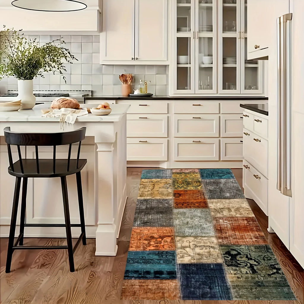 tapis de cuisine colore patchwork