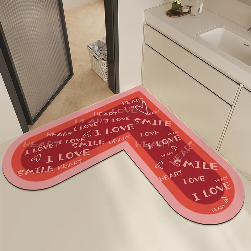 Tapis de cuisine rouge design