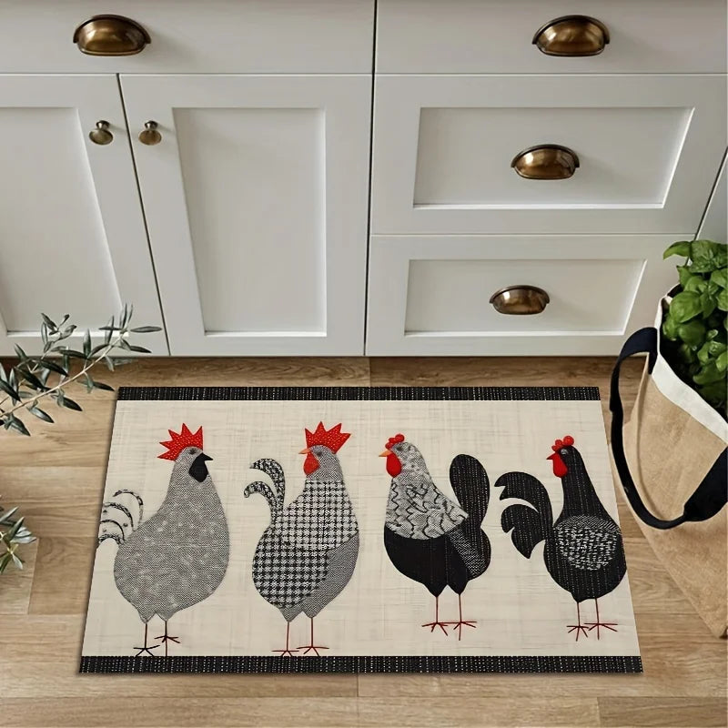 tapis de cuisine poule