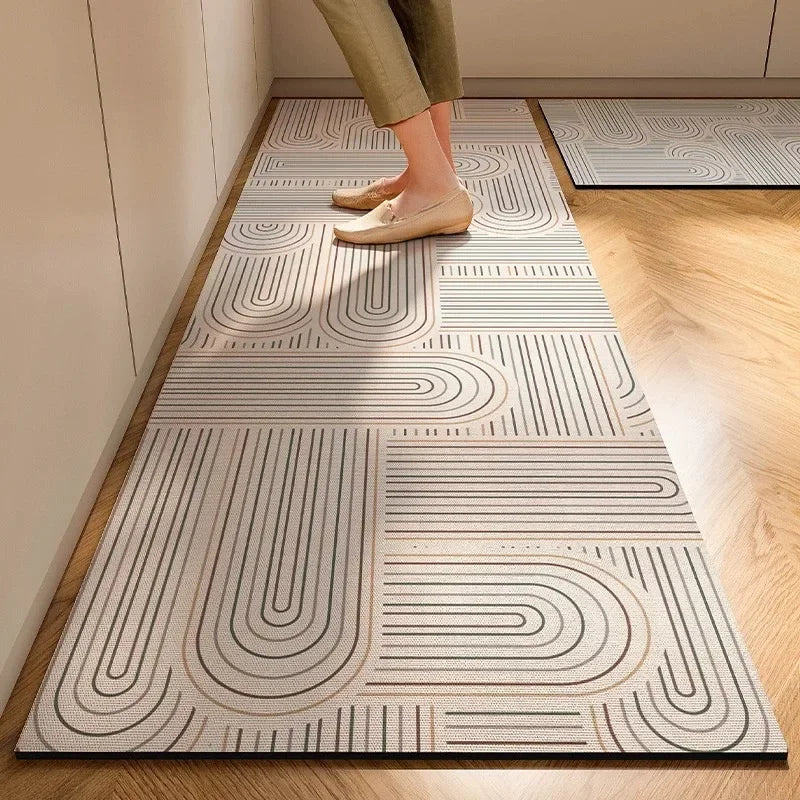 tapis de cuisine rayé