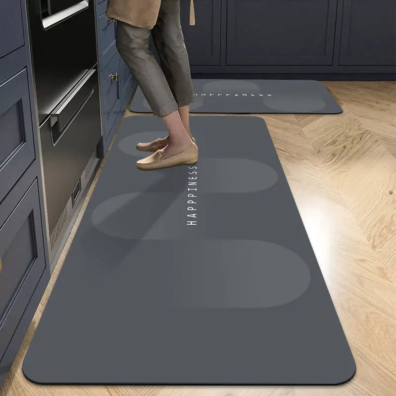 Tapis de cuisine gris