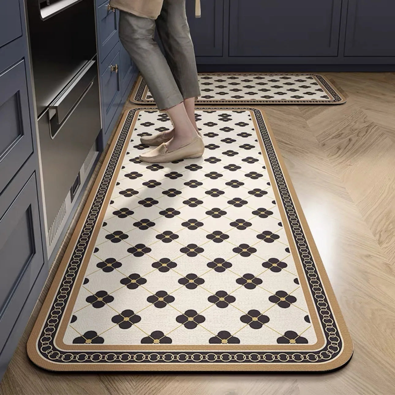 Tapis de cuisine carreaux de ciment