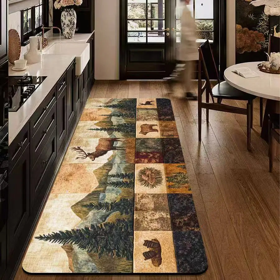grand tapis de cuisine lavable