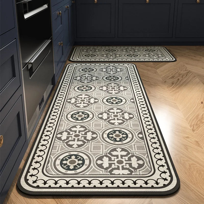 Tapis de cuisine carreaux de ciment