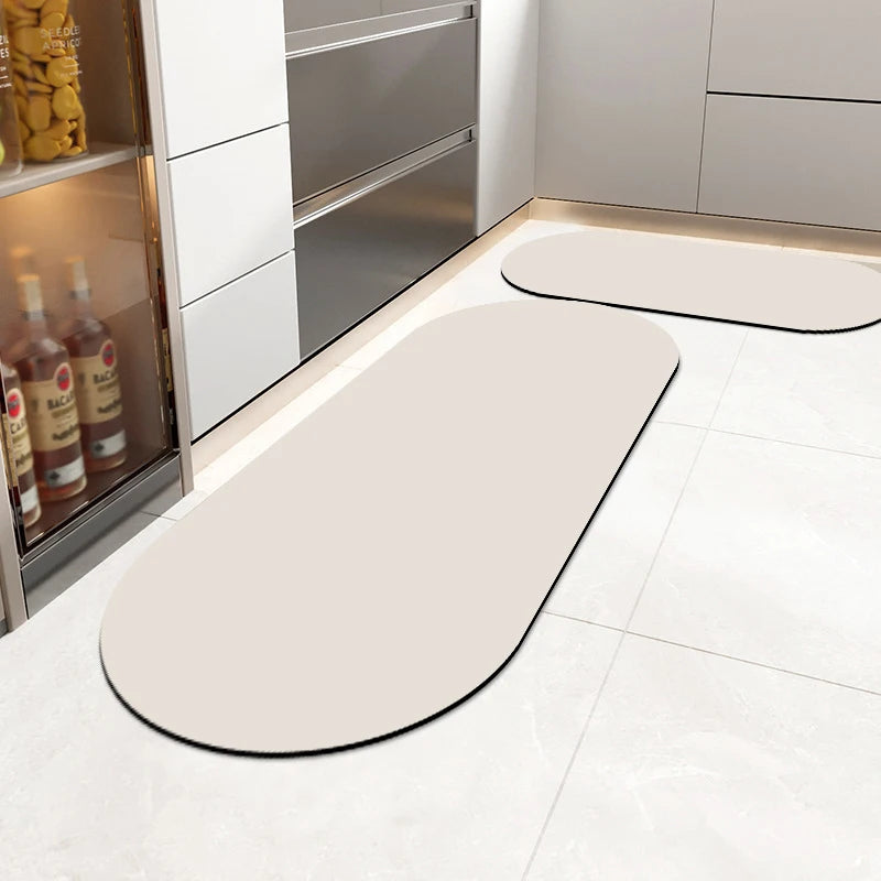 Tapis de cuisine beige