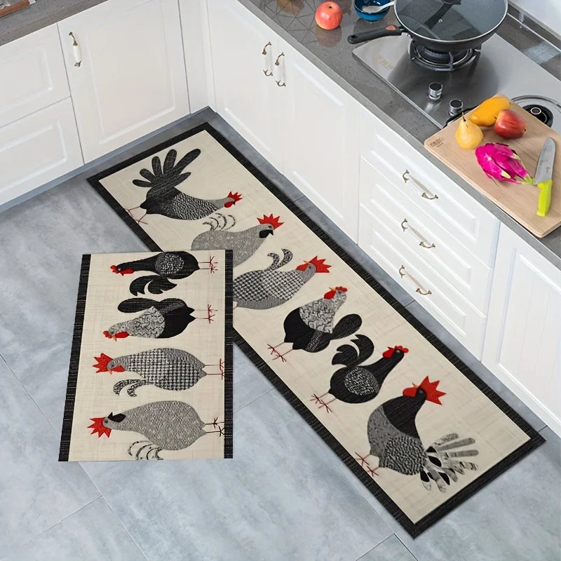tapis de cuisine poule