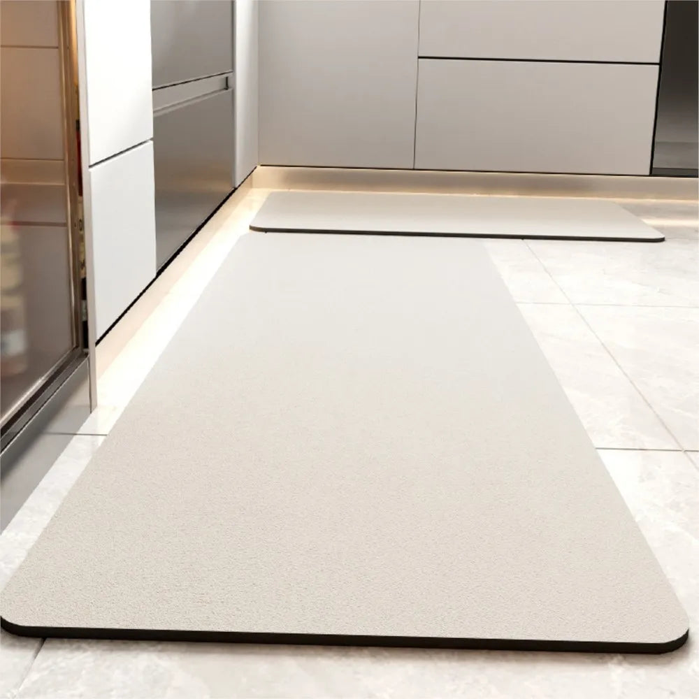 Tapis de cuisine beige