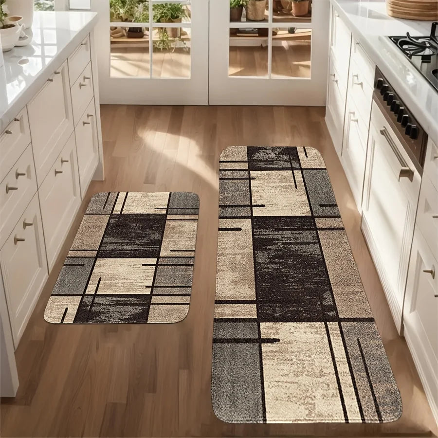 long tapis de cuisine chocolat