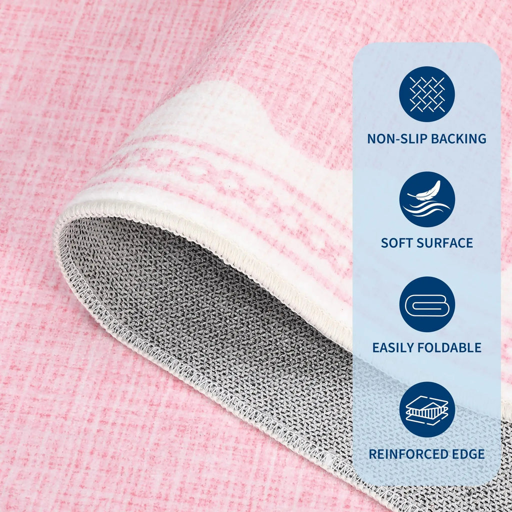 Tapis de cuisine rose