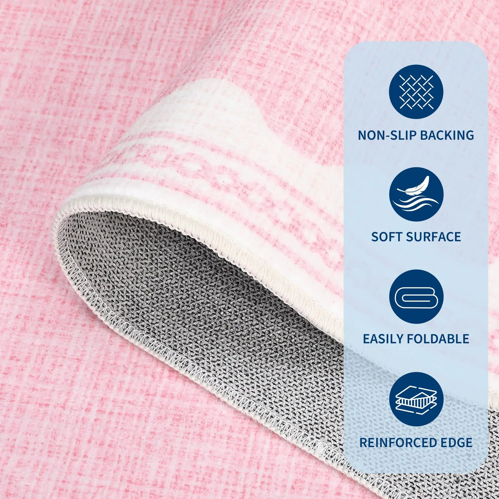 Tapis de cuisine rose