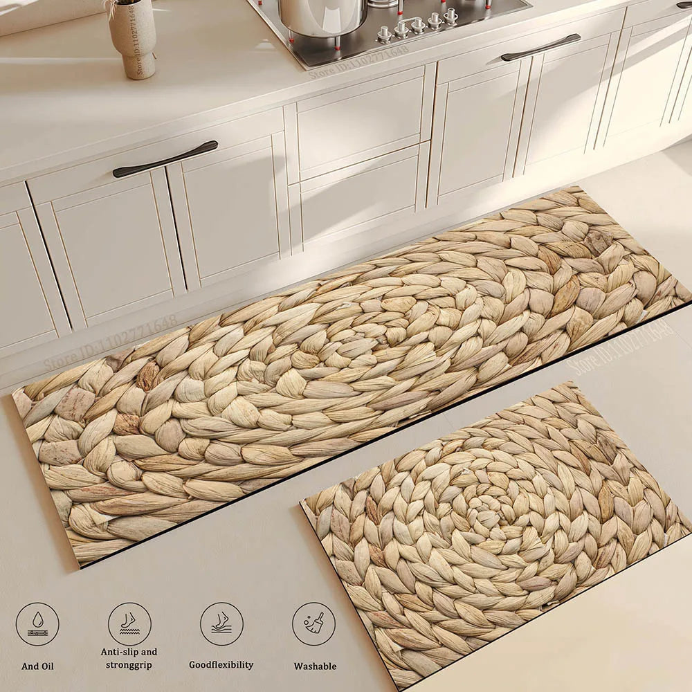 Tapis de cuisine jaune de mer