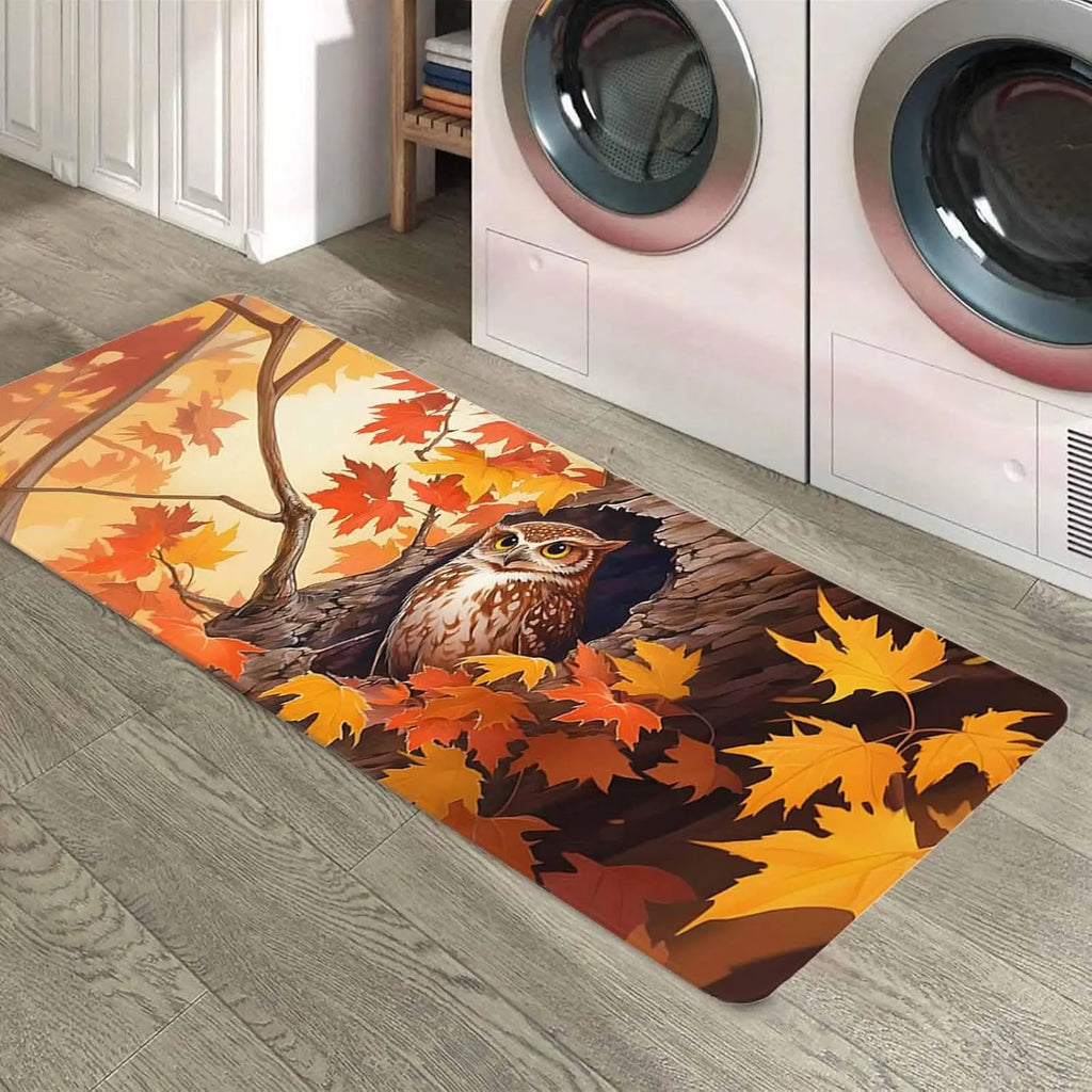 tapis de cuisine chouette