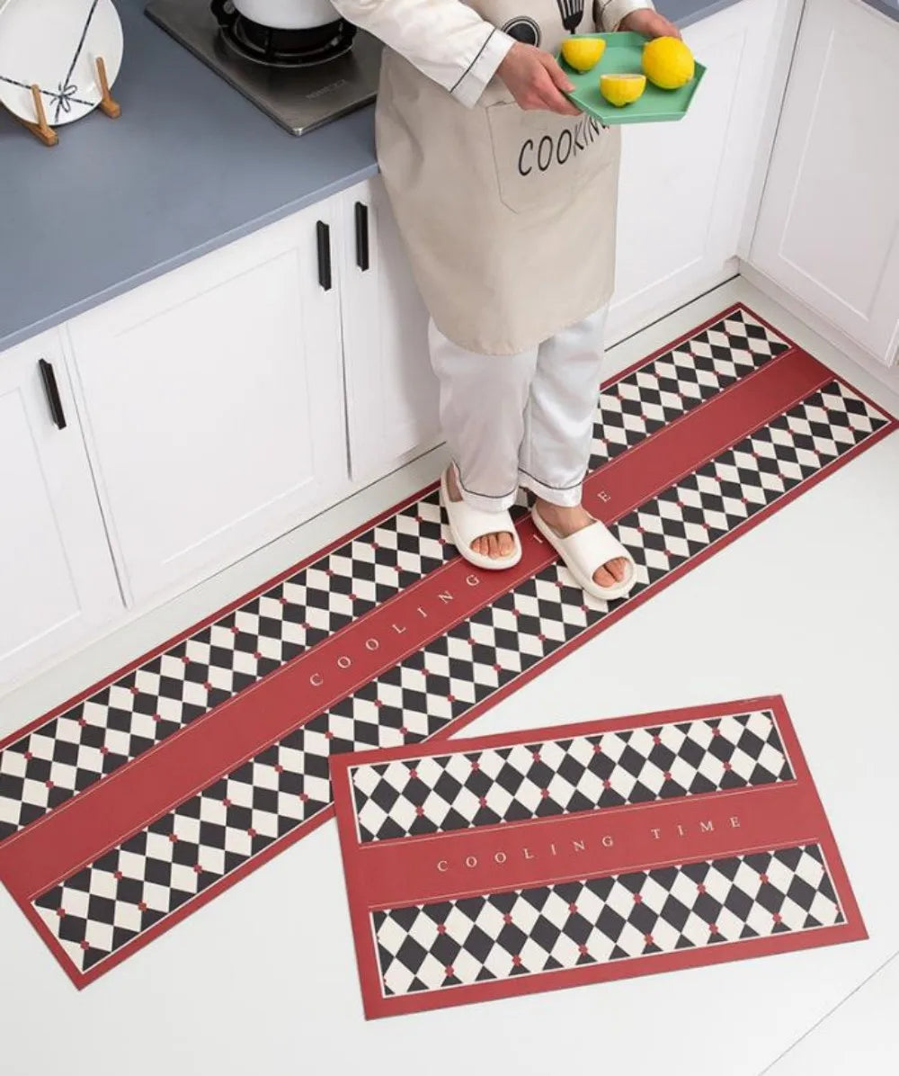 tapis de cuisine marron