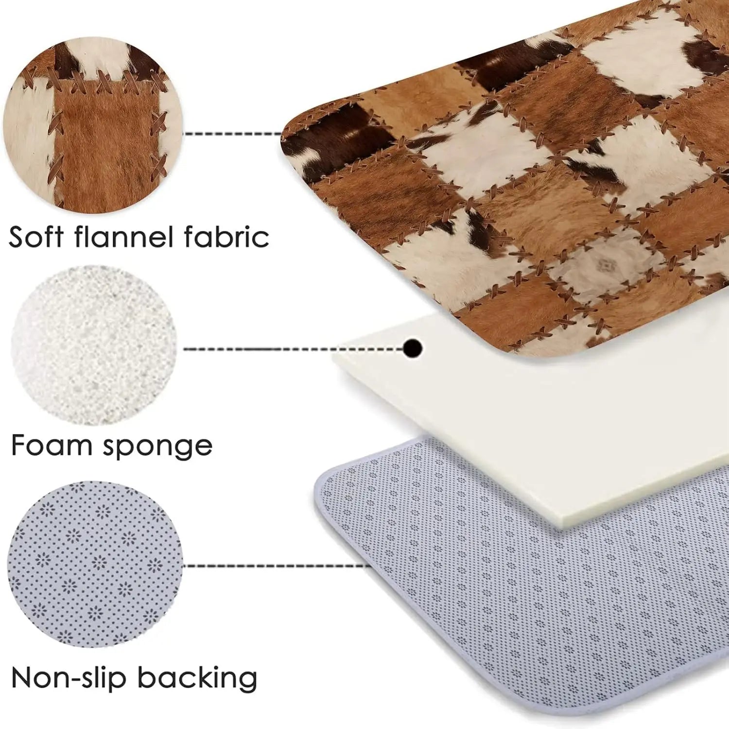 tapis de cuisine forme peau de vache