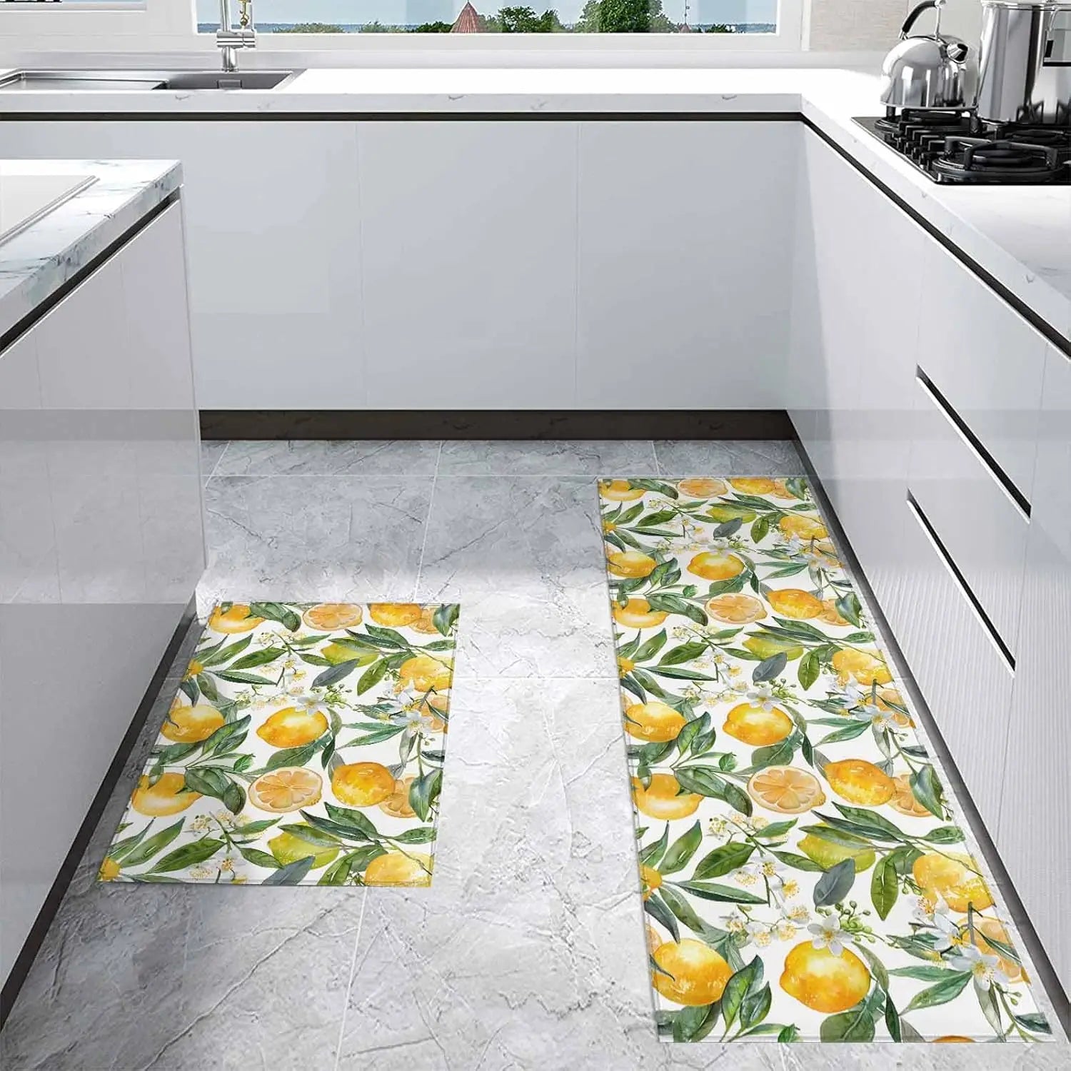 tapis de cuisine avec citrons