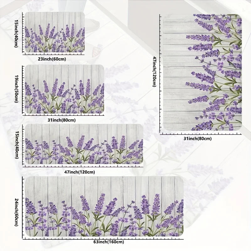 tapis de cuisine violet