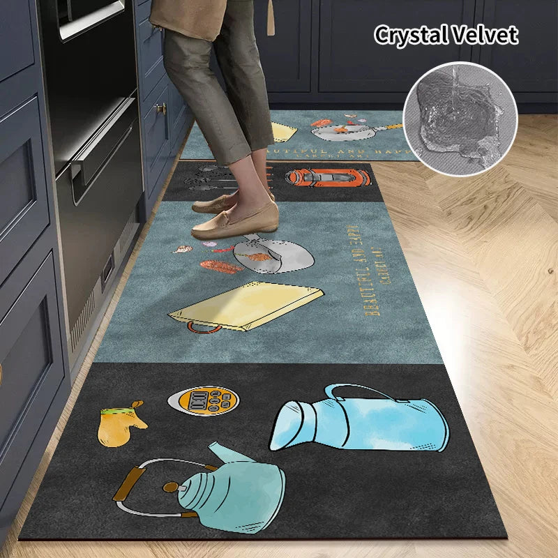 Tapis de cuisine absorbant