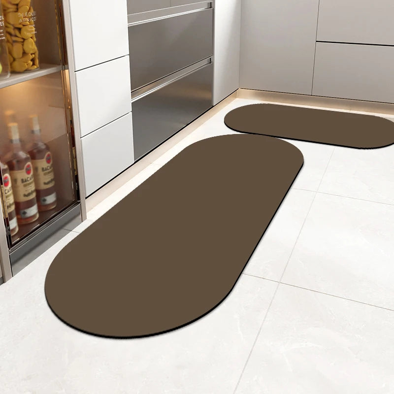 Tapis de cuisine beige