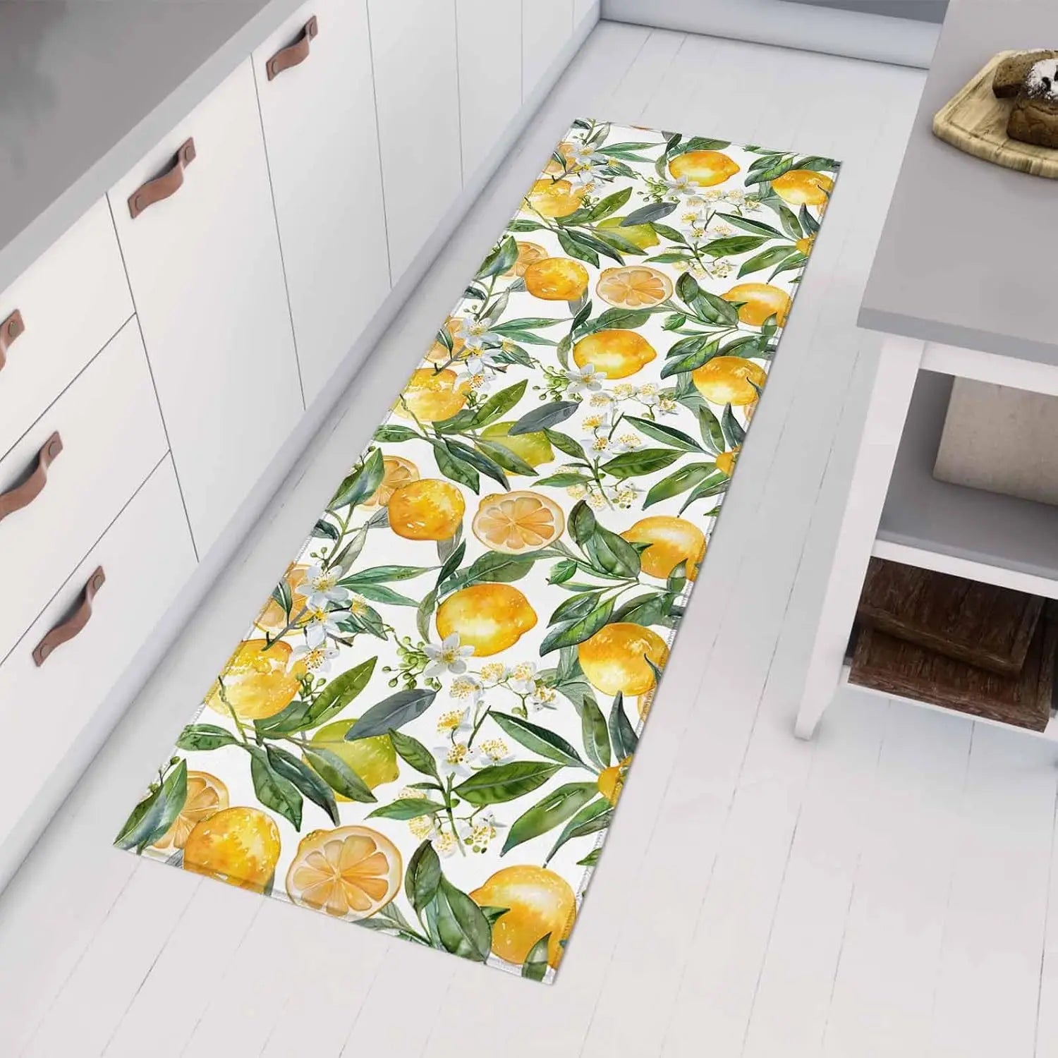 tapis de cuisine avec citrons