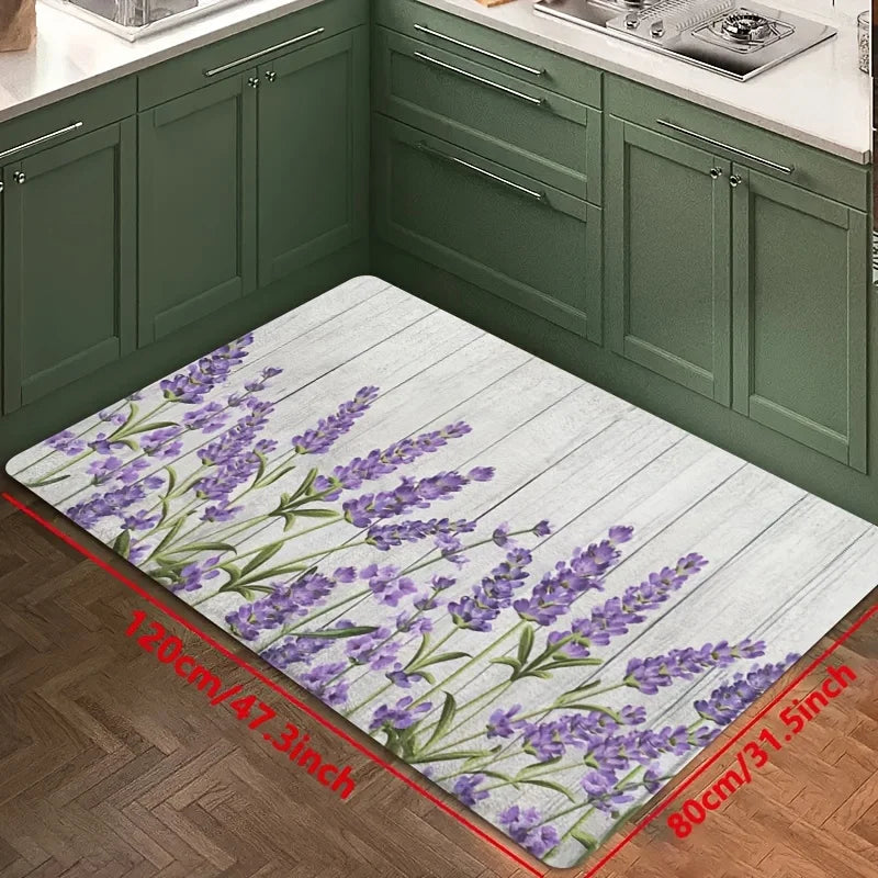 tapis de cuisine violet