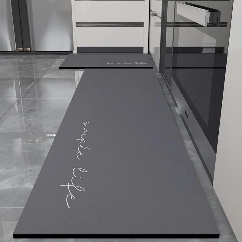 tapis de cuisine gris design