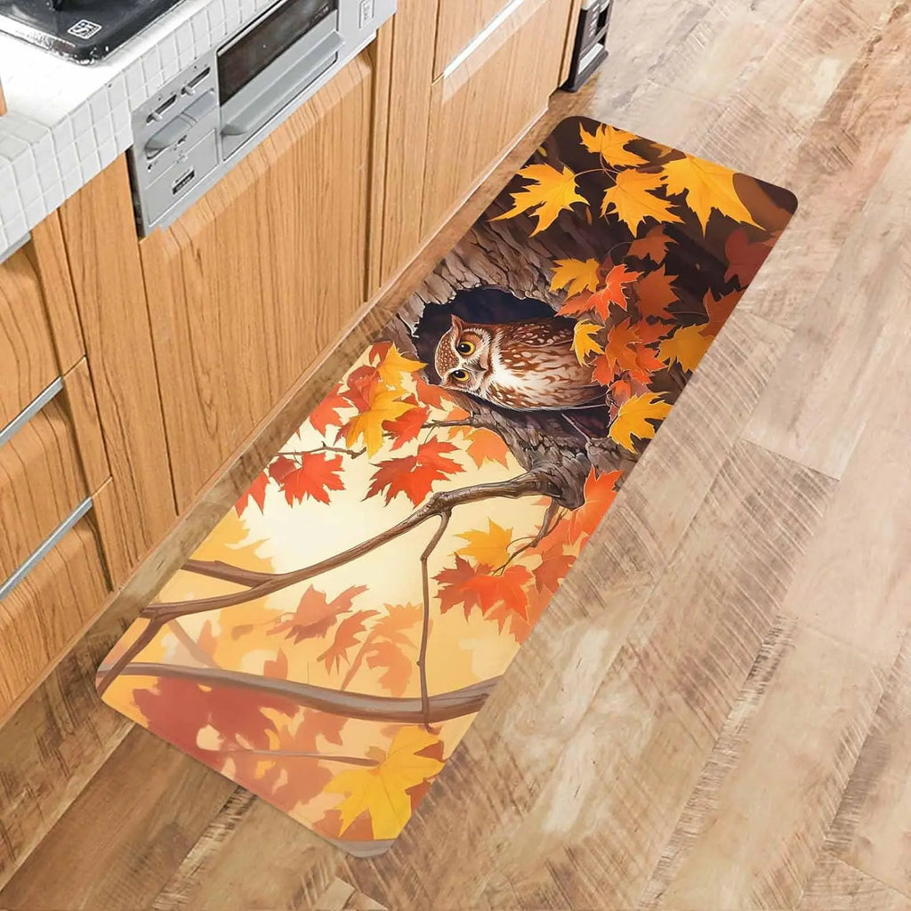tapis de cuisine chouette