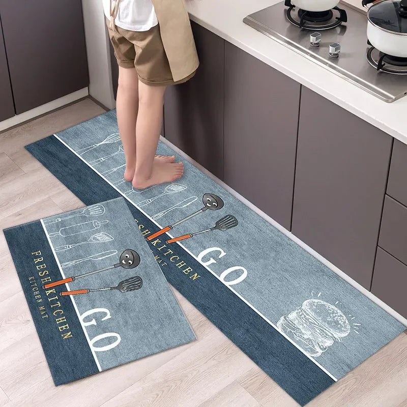 lot de 2 tapis de cuisine vinyle