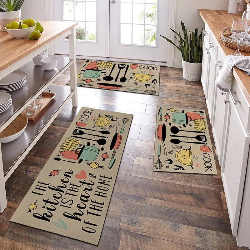 tapis de cuisine bonheur