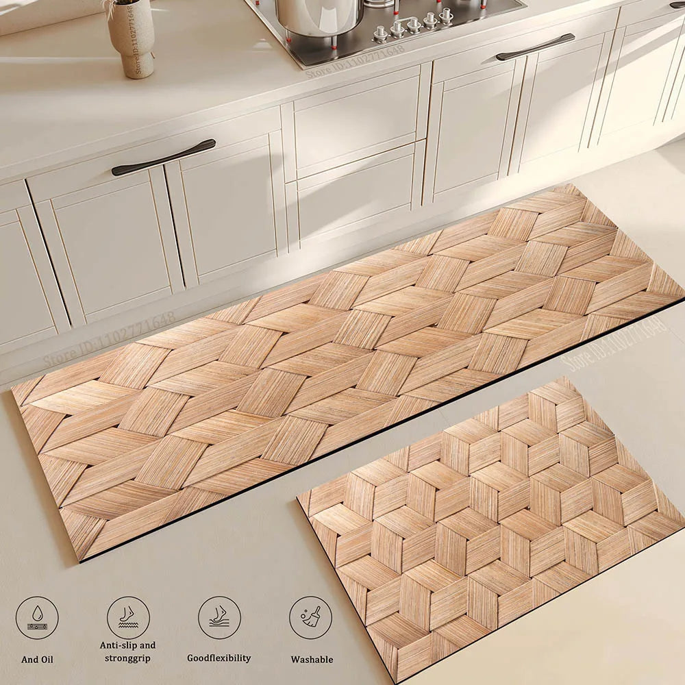 Tapis de cuisine jaune de mer